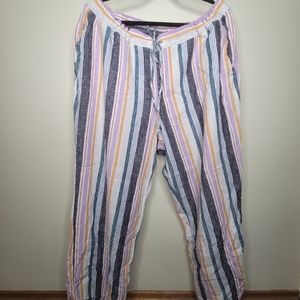 Wide Legged Linen Blend Pants